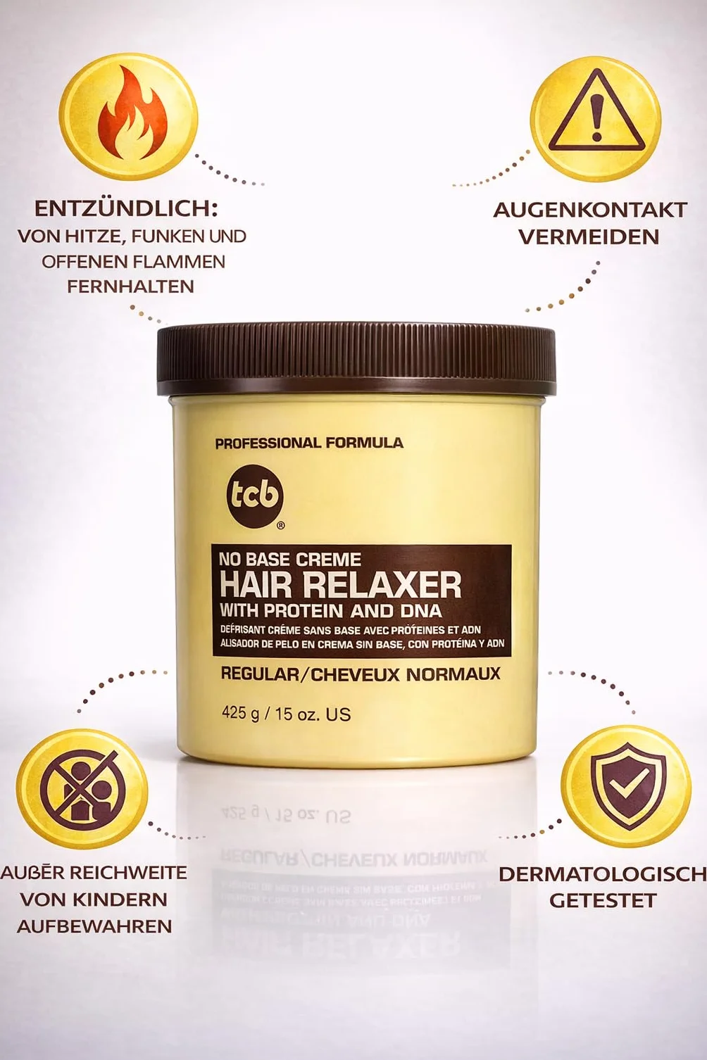 TCB Crema Suavizante para Cabello Regular 425g (Pack de 3 - 1275g)
