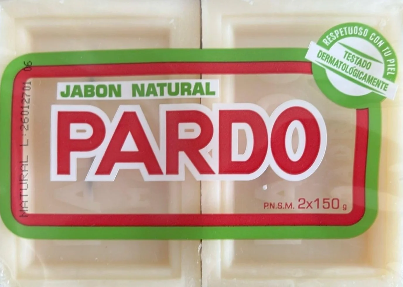 Pardo Jabón en Pastilla Blanco 150g Pack 2 – Limpieza Suave y Tradicional para Manos y Ropa
