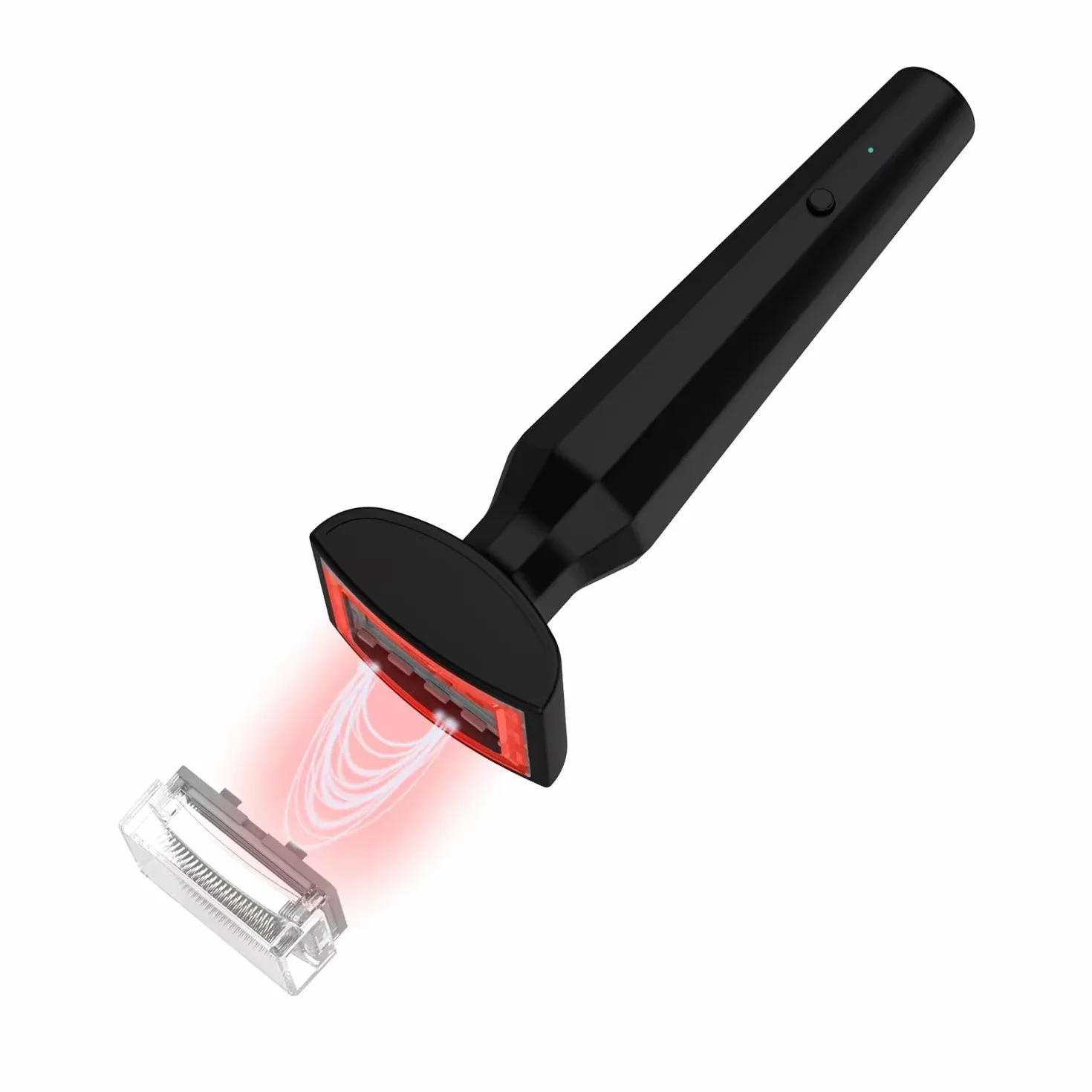 HAMINOS Derma Stamp 0,25 mm Microneedling 4 en 1 para Cuero Cabelludo, Luz Roja, Microcorriente, Vibración, Recargable USB-C