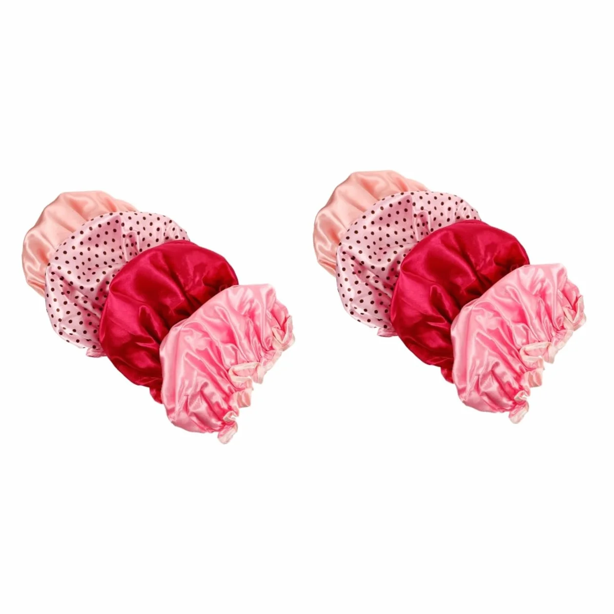 8 Pcs Pink Bonnet Ladies Hat Hats Silk Sleeping Cap Hair Sleeping Cap Bathing Caps Silk Bonnets Silk Sleep Cap Shower Caps Waterproof Shower Cap Miss Waterproof Cap Elasticity (Assorted Colorx2pc