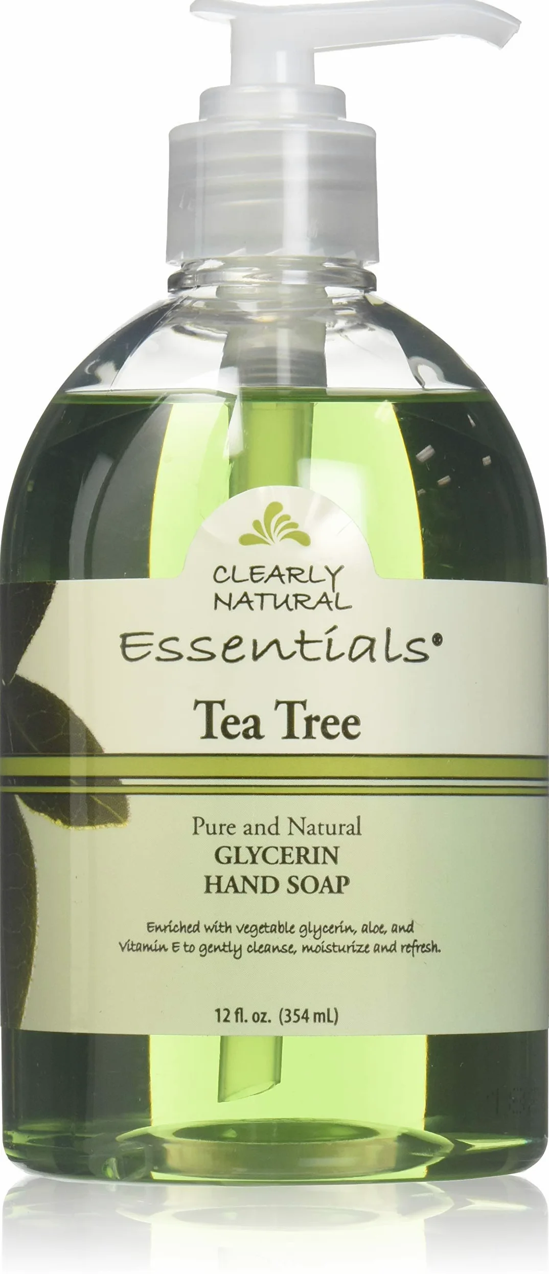 Pack de 2 x claramente Natural puro y natural glicerina jabón de manos árbol de té – 12 fl oz