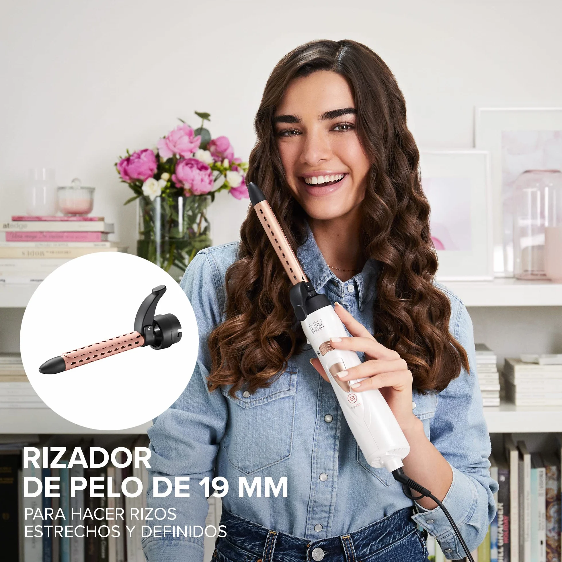 Bellissima Imetec My Pro GH18 1100 Cepillo moldeador de aire 1000 W cerámica 5 accesorios blanco