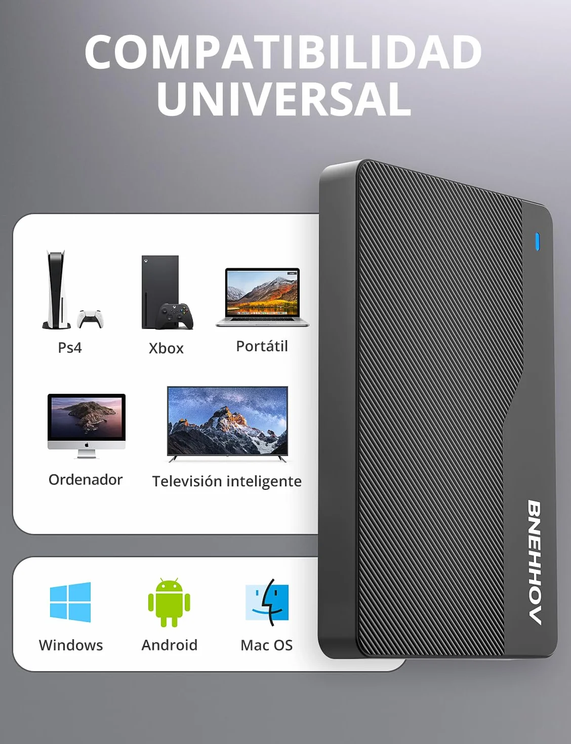 Disco Duro Externo Portátil 500GB HDD USB 3.0 SATA