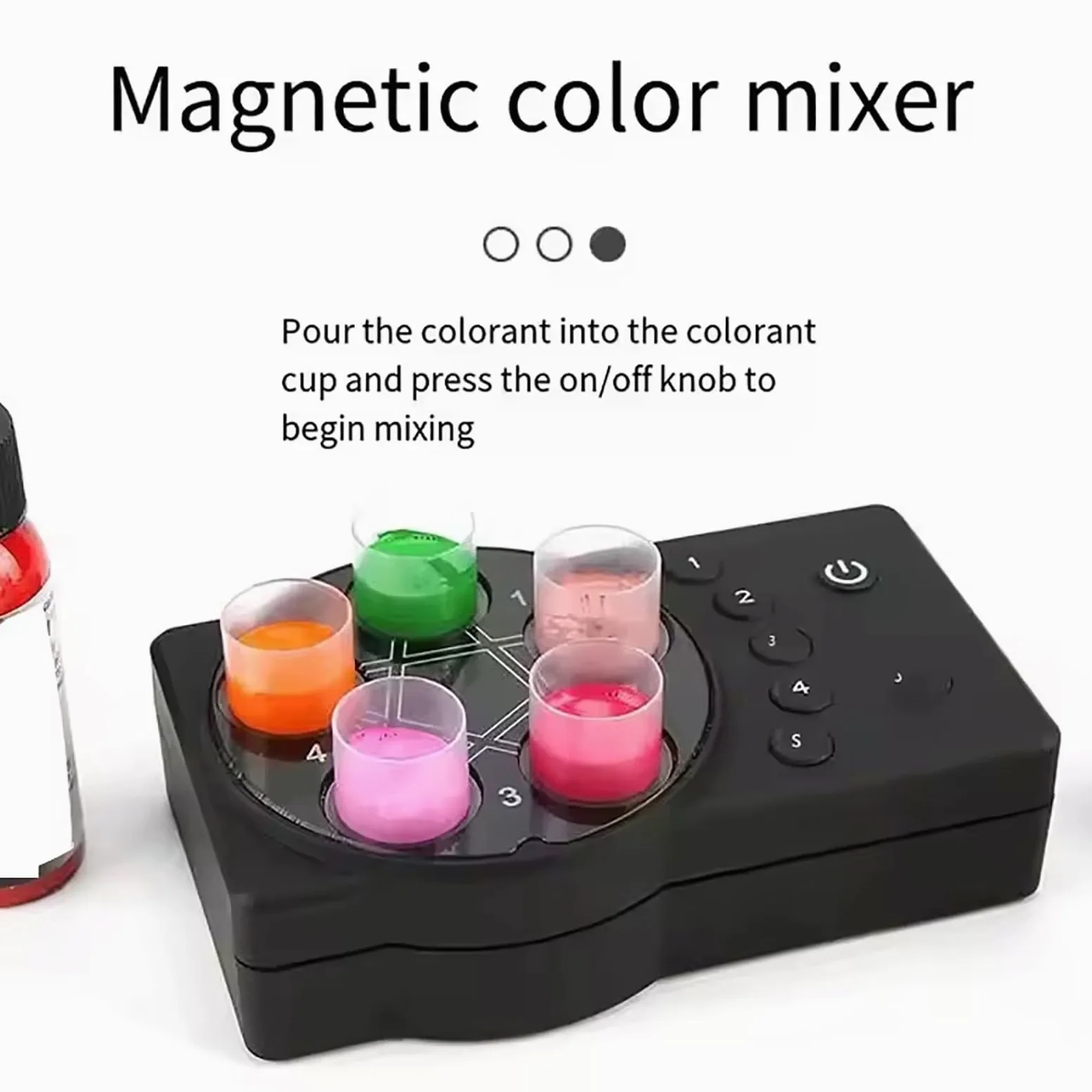 Vortex - Mezclador automático de tinta para tatuajes con 8 tazas medidoras y 10 varillas magnéticas, 3 velocidades ajustables, fuerte potencia para artistas del tatuaje y principiantes