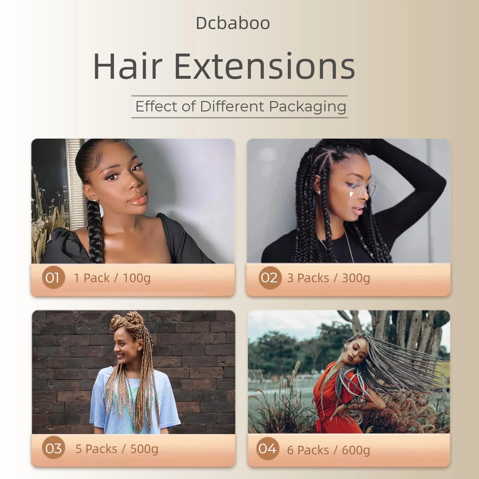 Extensiones de Pelo Kanekalon para Trenzas Africanas 60cm 100g Blanco