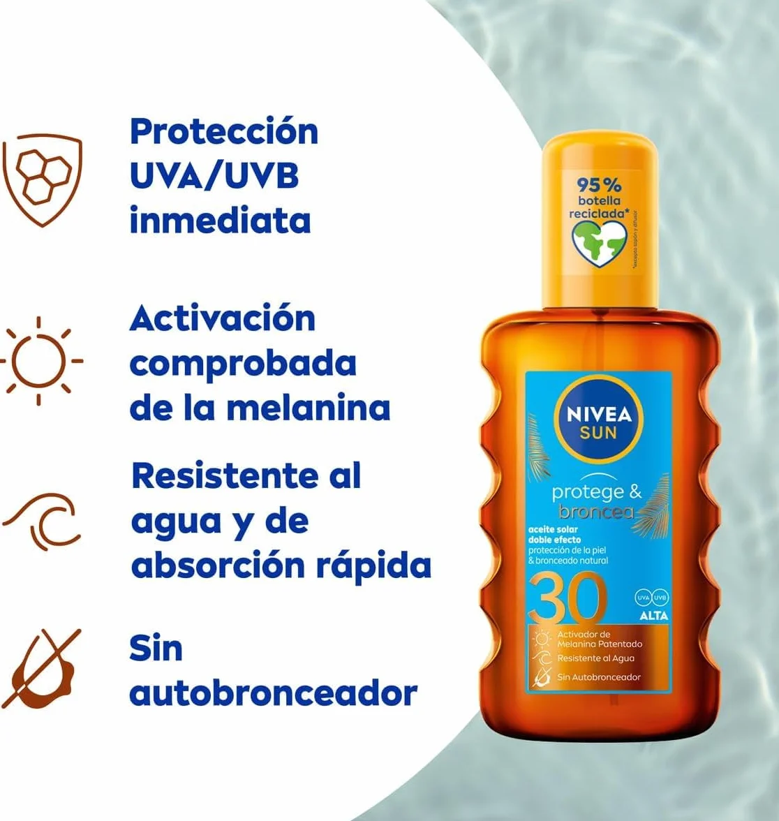 NIVEA SUN Protege & Broncea Aceite Solar FP30 200 ml