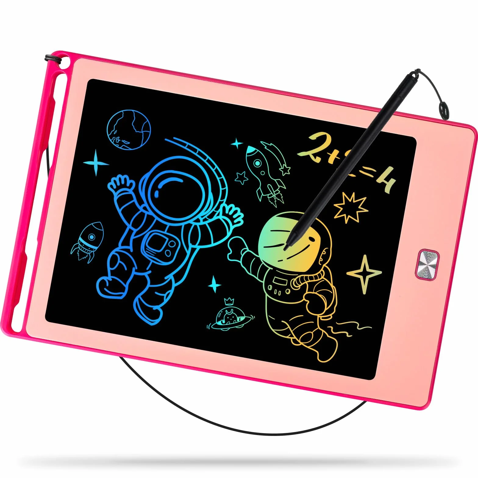 Tableta Escritura Niños LCD 8,5 Pulgadas, Tablet Dibujo Reutilizable, Juguete Educativo Rosa