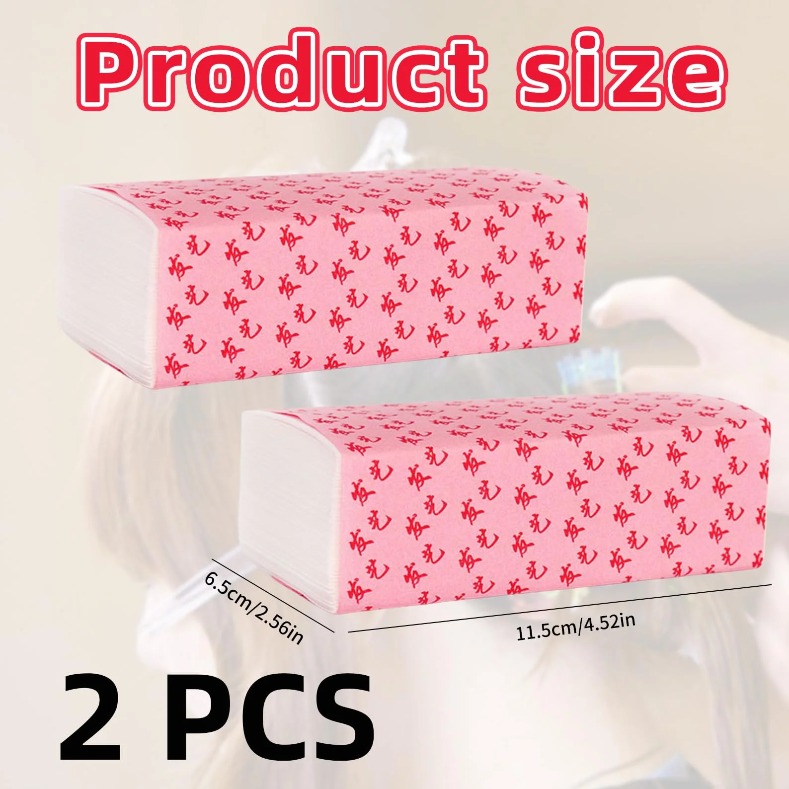 Papel Permanente Desechable 200 Unidades 11.5x6.5cm para Peluquería