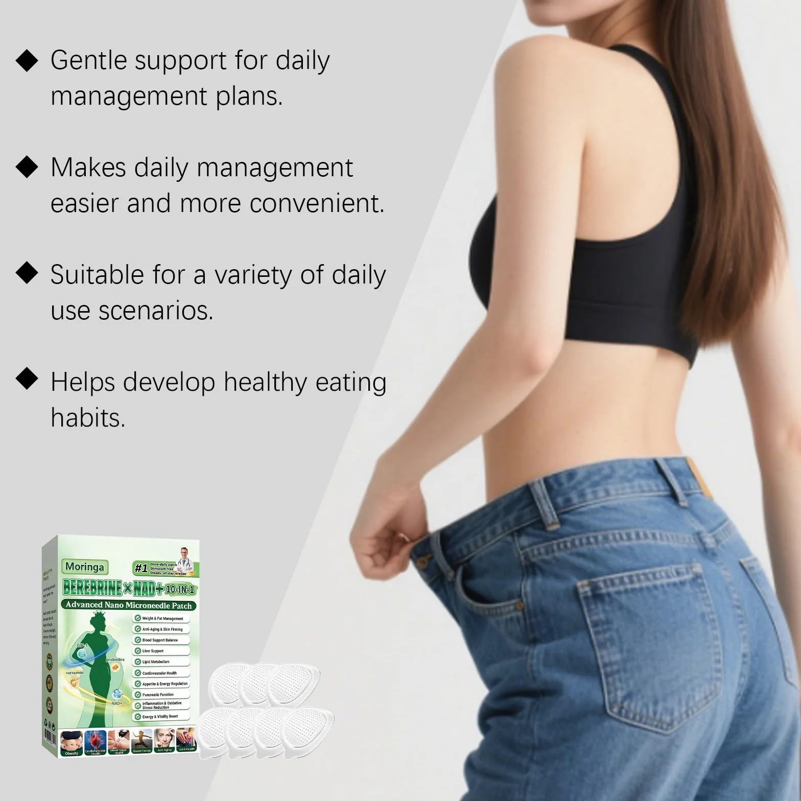 Parches Adelgazantes 10 en 1 con Nano Microagujas y Moringa Natural (3)
