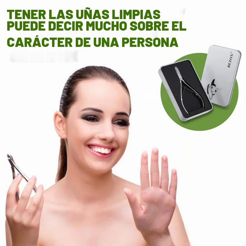 BEZOX Alicate para cutículas de acero inoxidable - cortador y removedor profesional