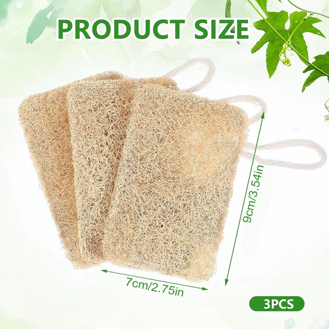 Estropajos biodegradables de luffa natural para cocina