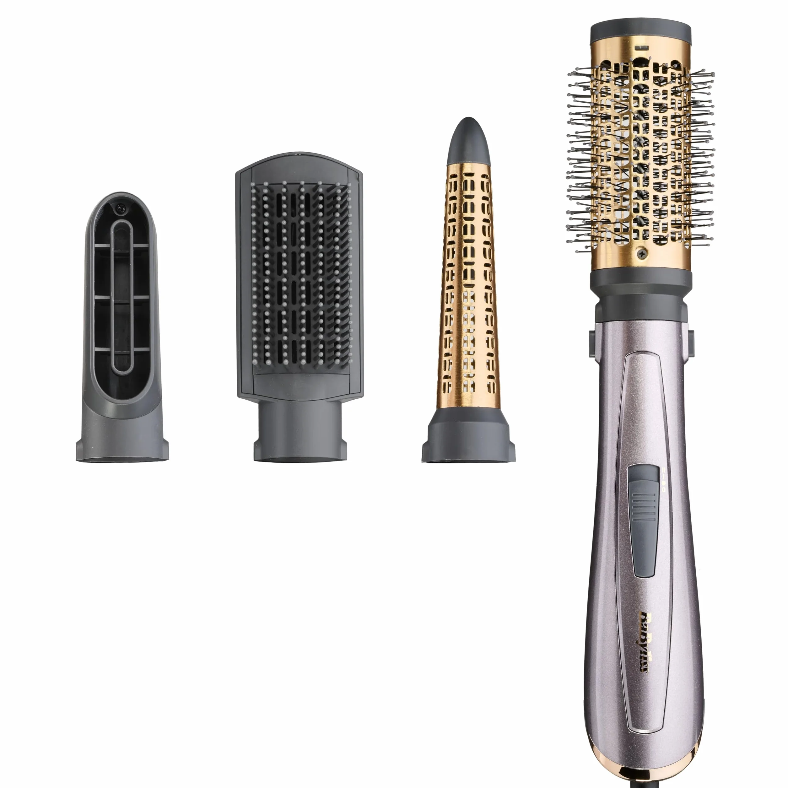 BaByliss Style 1000 Cepillo de Aire Secador de Pelo Todo en Uno 1000 W Iónico Antiencrespamiento 4 Accesorios