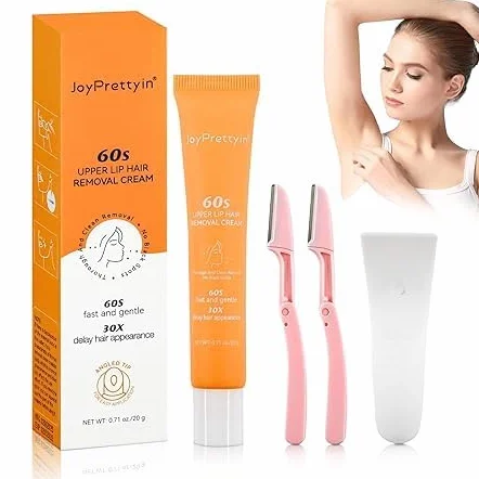 Crema Depilatoria Facial Mujer para Labios, Labio Superior, Piernas, Brazos, Axilas, Mejillas