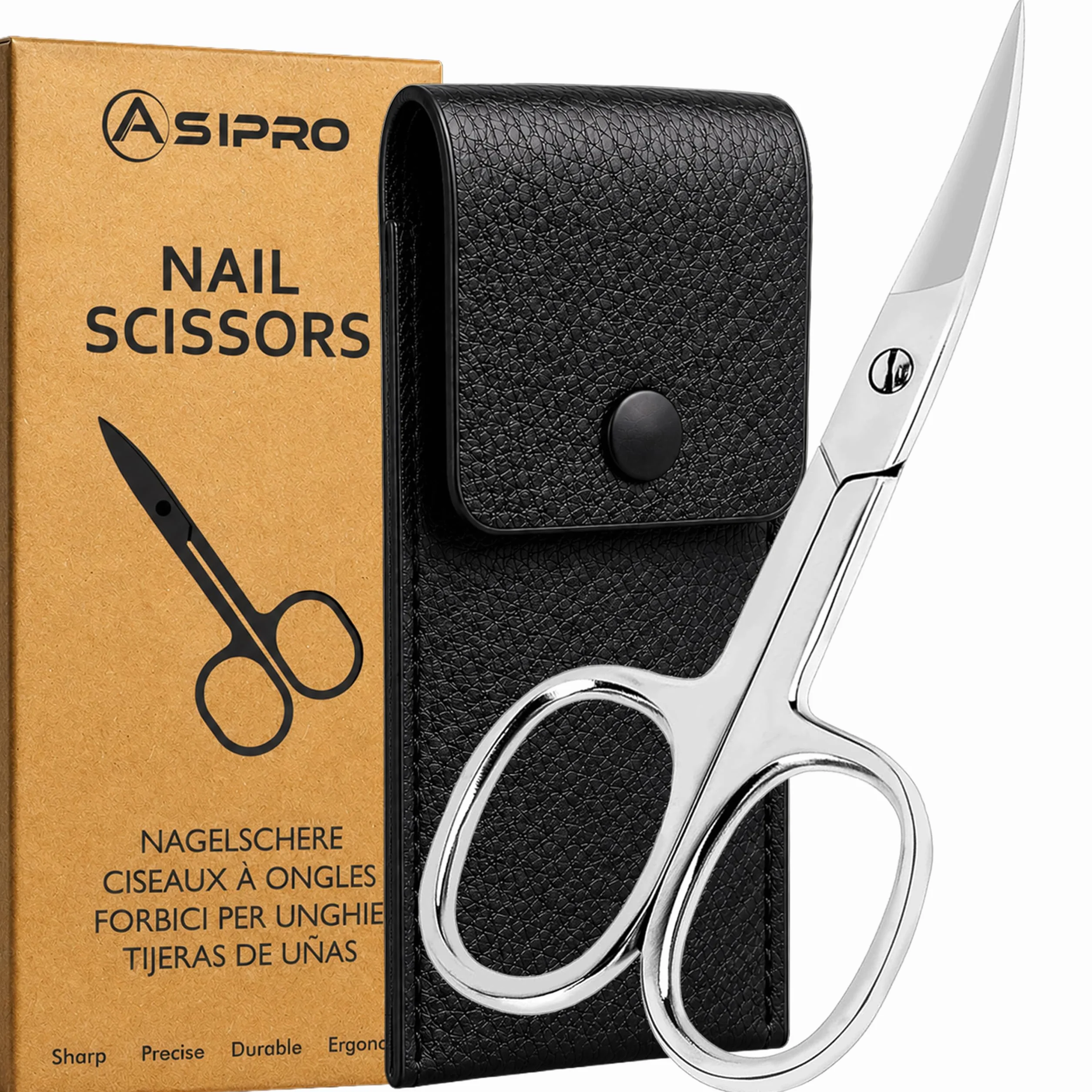 Tijeras Uñas Curvas 3.75" con Funda