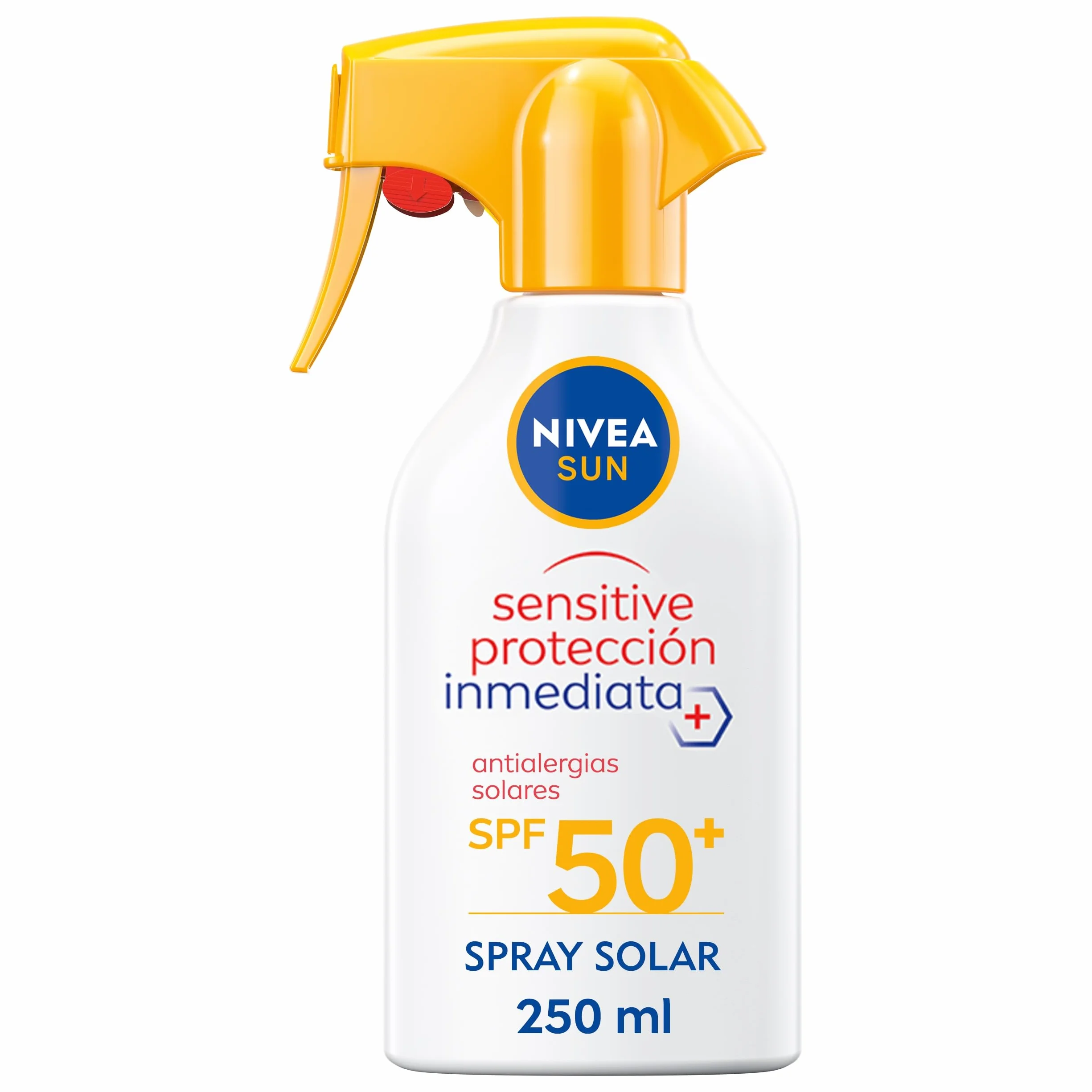 NIVEA SUN Sensitive Spray FP50+ Protector Solar Corporal 250 ml Alergias UVA/UVB Resistente al Agua