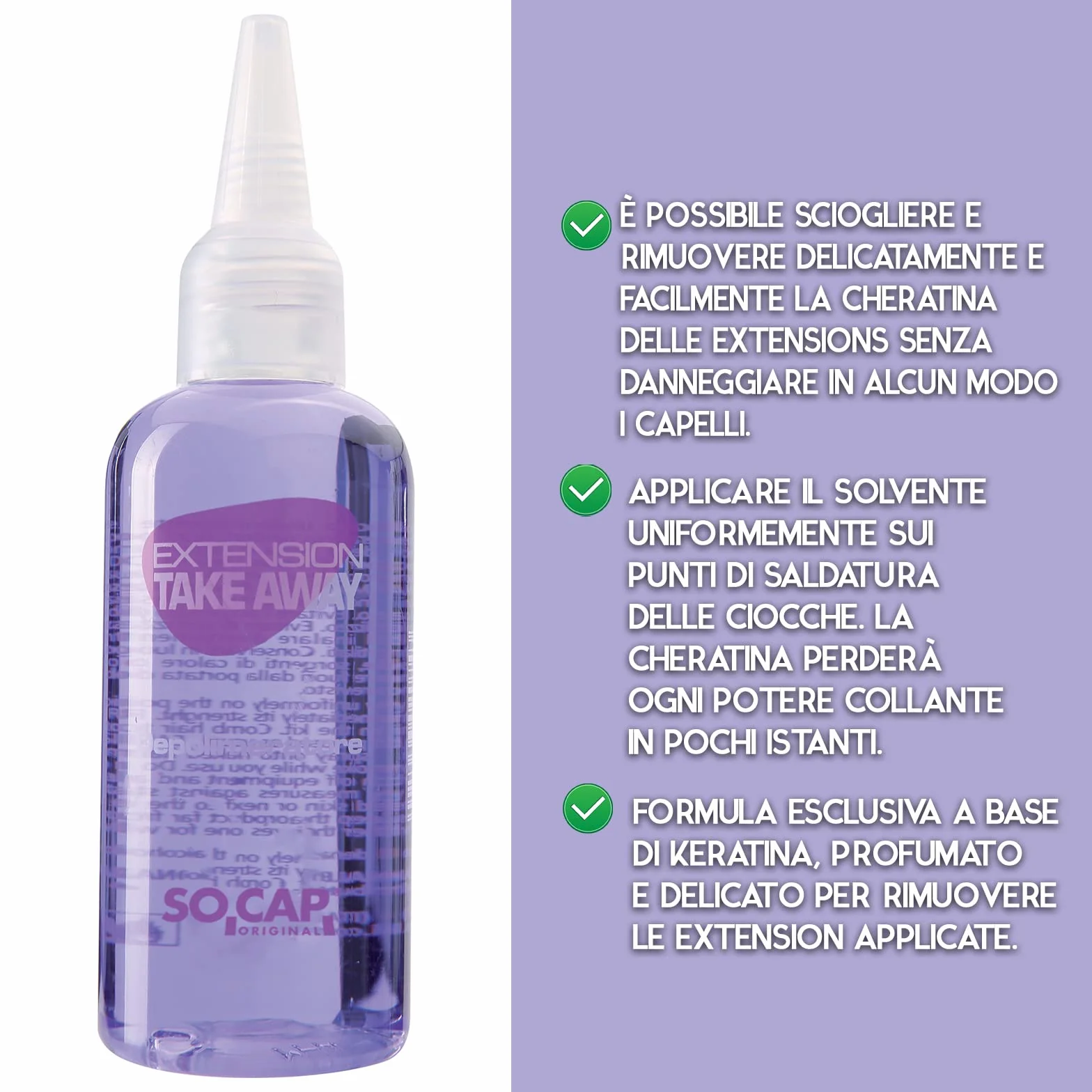 DESPOLÍMERO LÍQUIDO PROFESIONAL PARA EXTENSIÓN DESMONTABLE ELIMINACIÓN QUERATINA ADHESIVO SOCAP