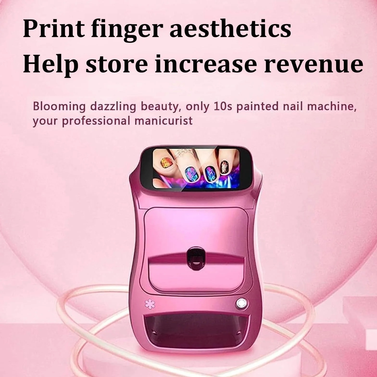 Impresora Digital Móvil Decoración Uñas,Máquina Pintar Uñas,Impresión Patrones Bricolaje Y Secado En Uno,Impresora Automática Uñas 3D para Estudio uñas/manicurista/Amantes Las uñas