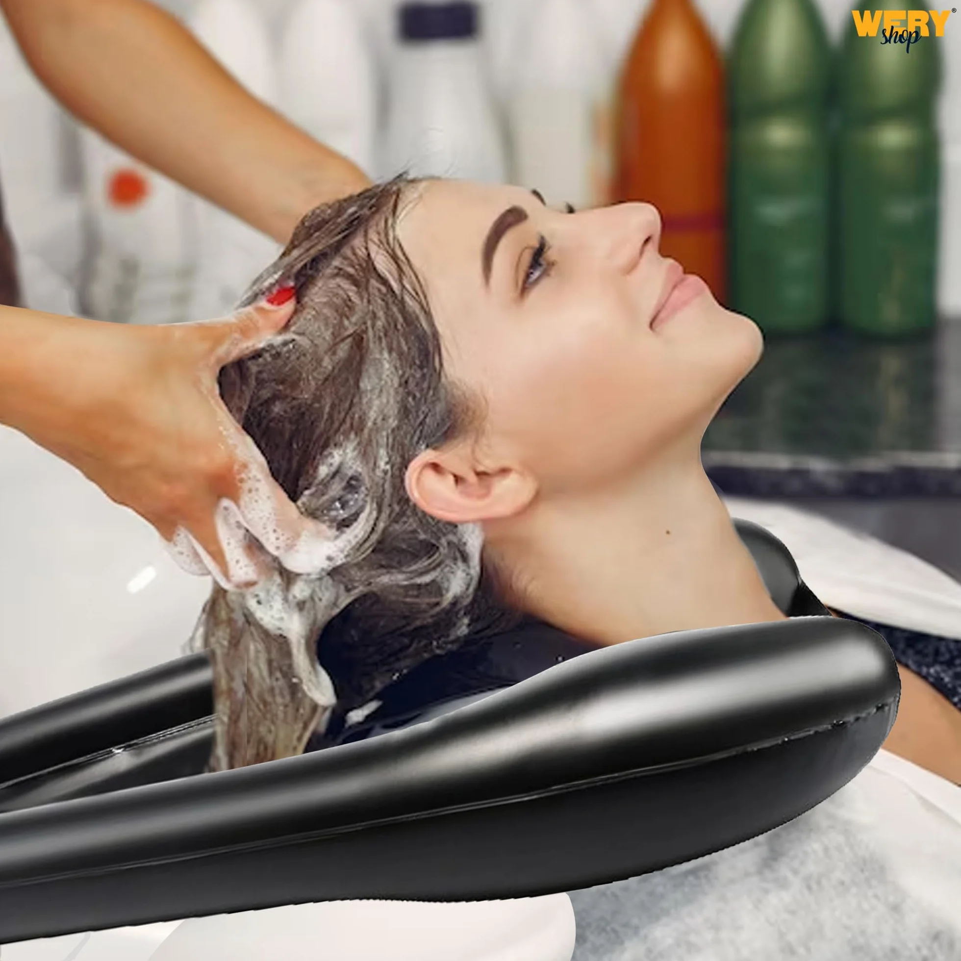 Lavacabezas portátil plegable para peluquería profesional - Lavabo de viaje
