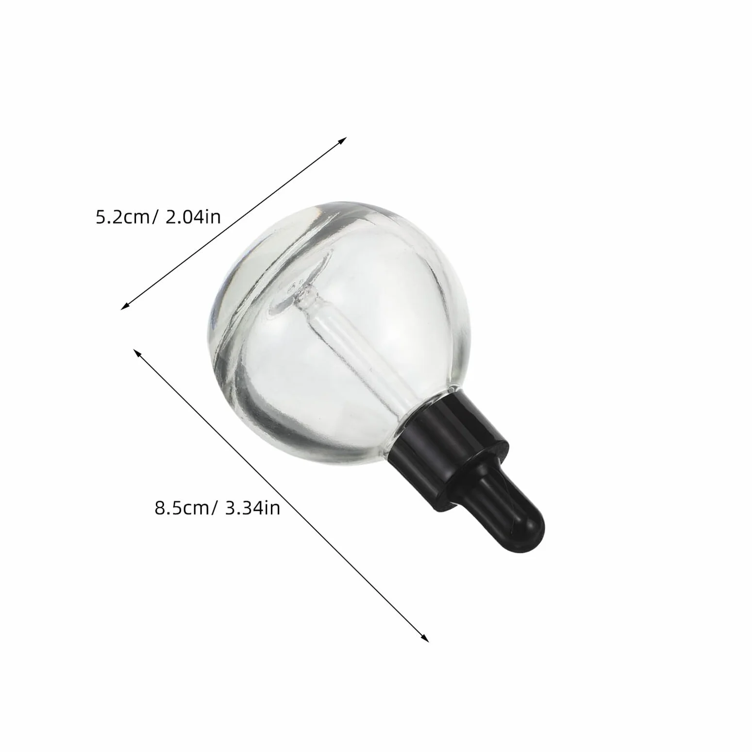 12 Piezas Frascos Gotero de Vidrio Transparente 30 Ml 12 Unidades con Anillo Plástico Negro y Pipeta de Goma Negra para Aceites Esenciales, Perfumes y Sueros, Frascos de Viaje