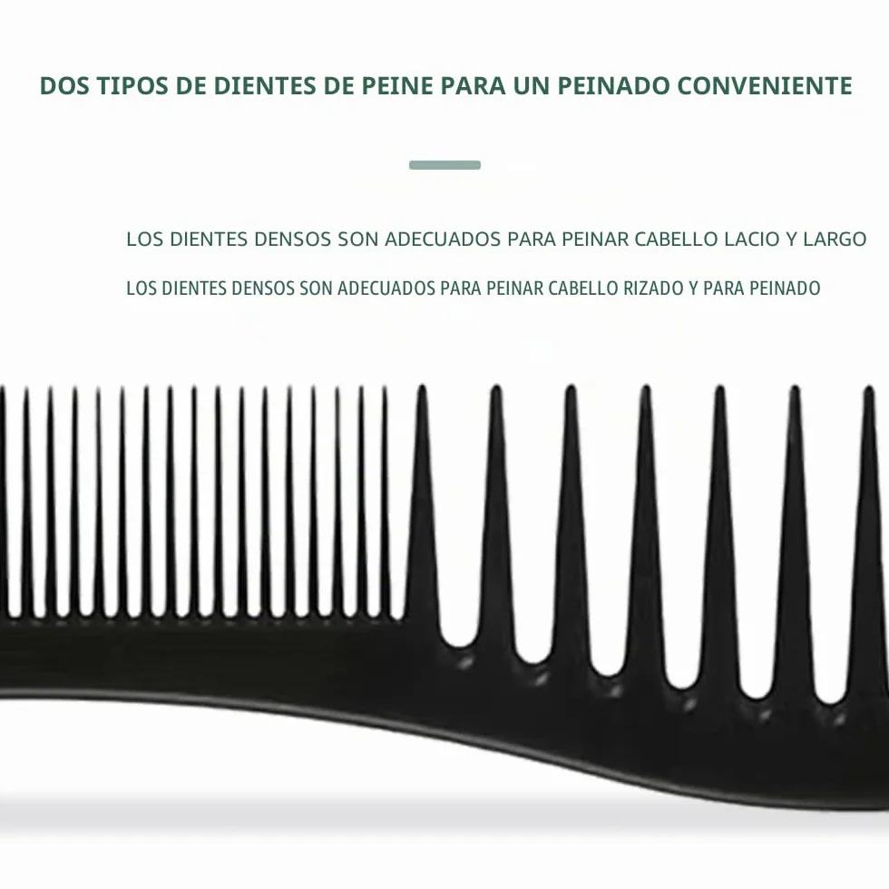 Peine de Pelo 2 Piezas Peine de Dientes Anchos Profesional para Todo Tipo de Cabello