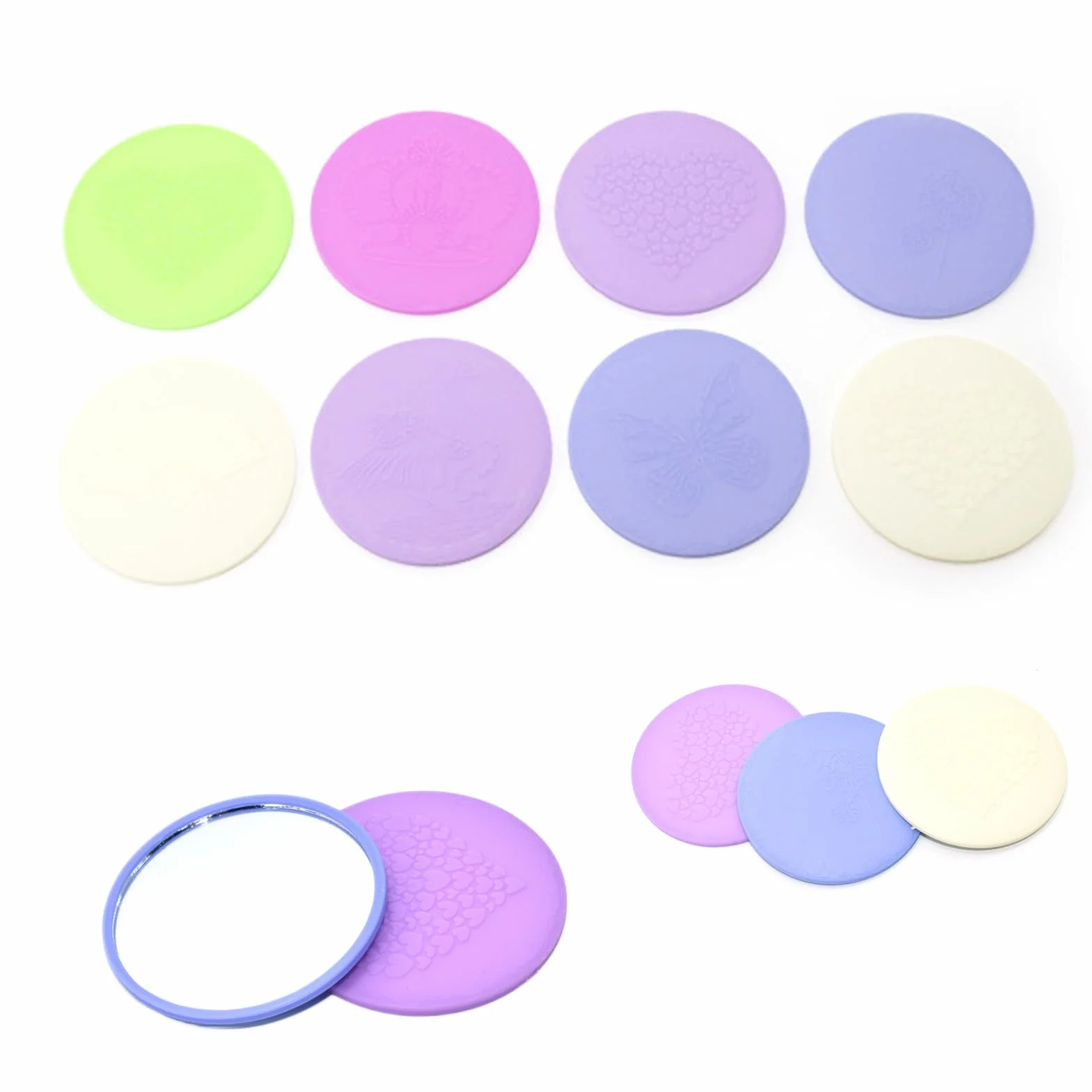 Mini Espejo de Bolsillo Redondo Portátil 30 Piezas para Bolsos y Viaje