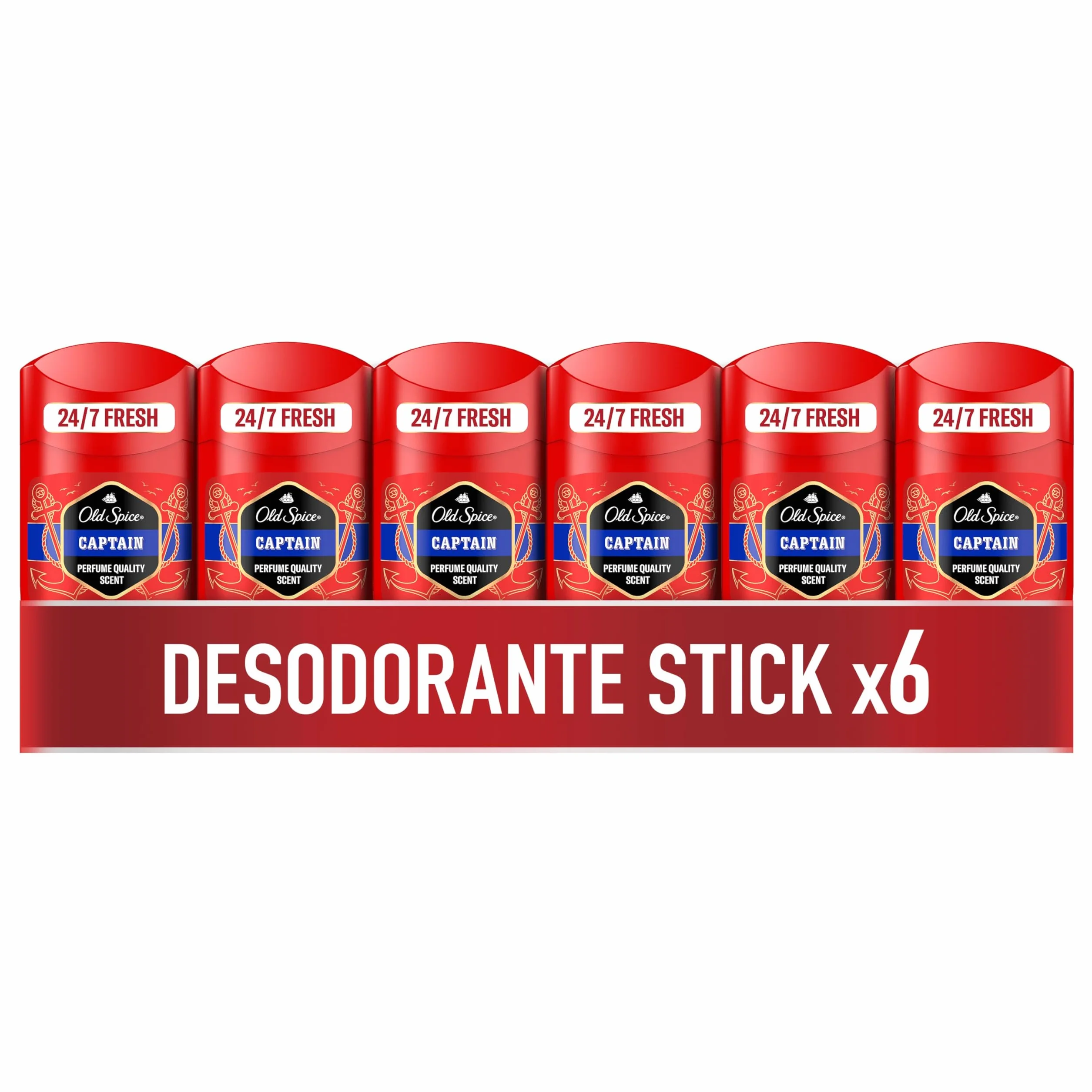 Old Spice Capitán Desodorante En Barra Para Hombres 50 ml 6 pack