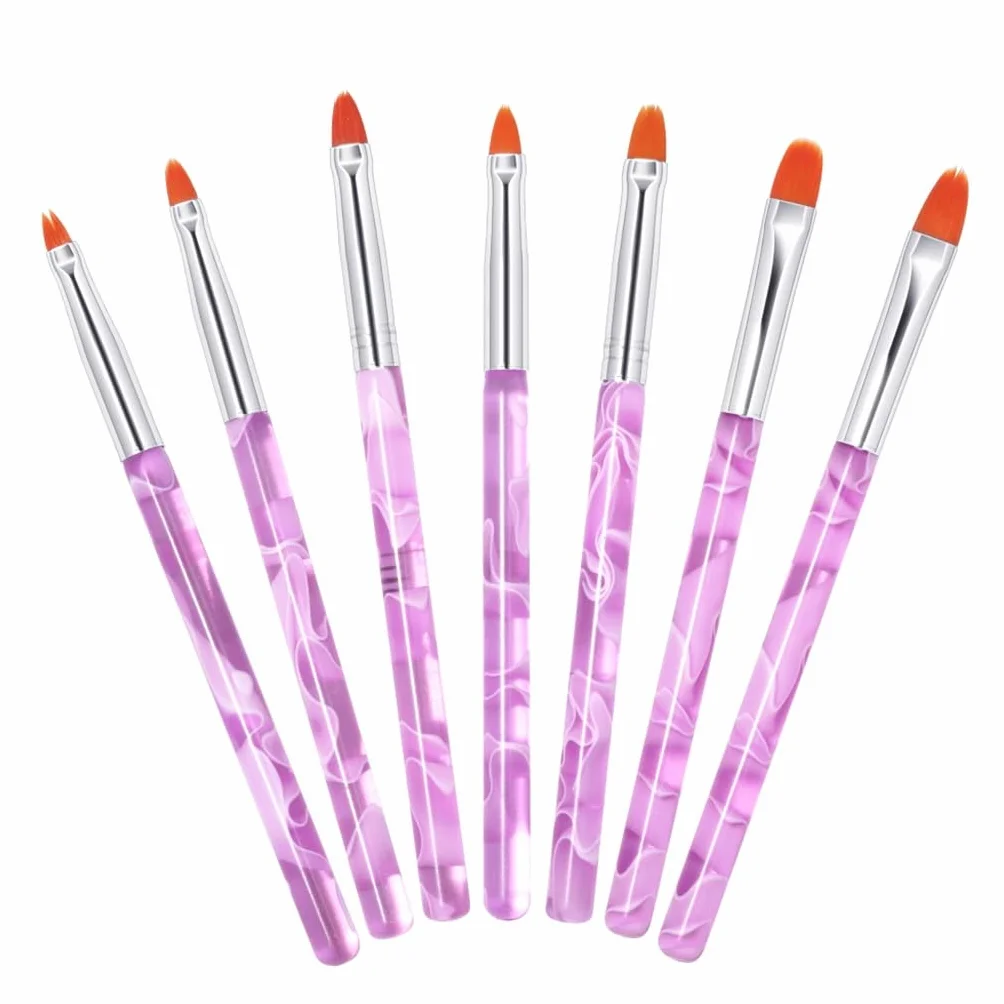 Barra acrílica for terapia de luz de uñas, 7 bolígrafos pintados, suministros de decoración de uñas, bolígrafo for tallar uñas, pincel for decoración de uñas