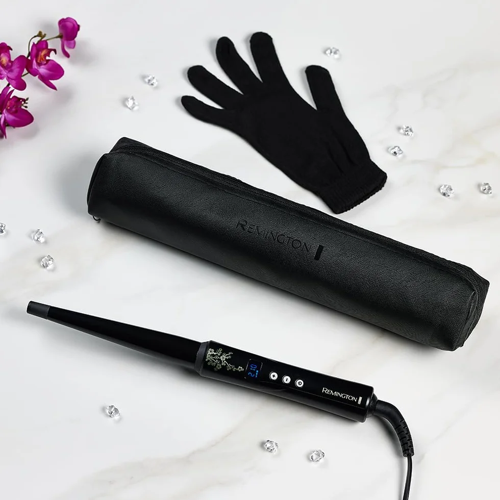 Remington Rizador Pelo Ondas cónico 13-25 mm Pearl revestimiento cerámico pantalla LCD 130-210 °C CI951