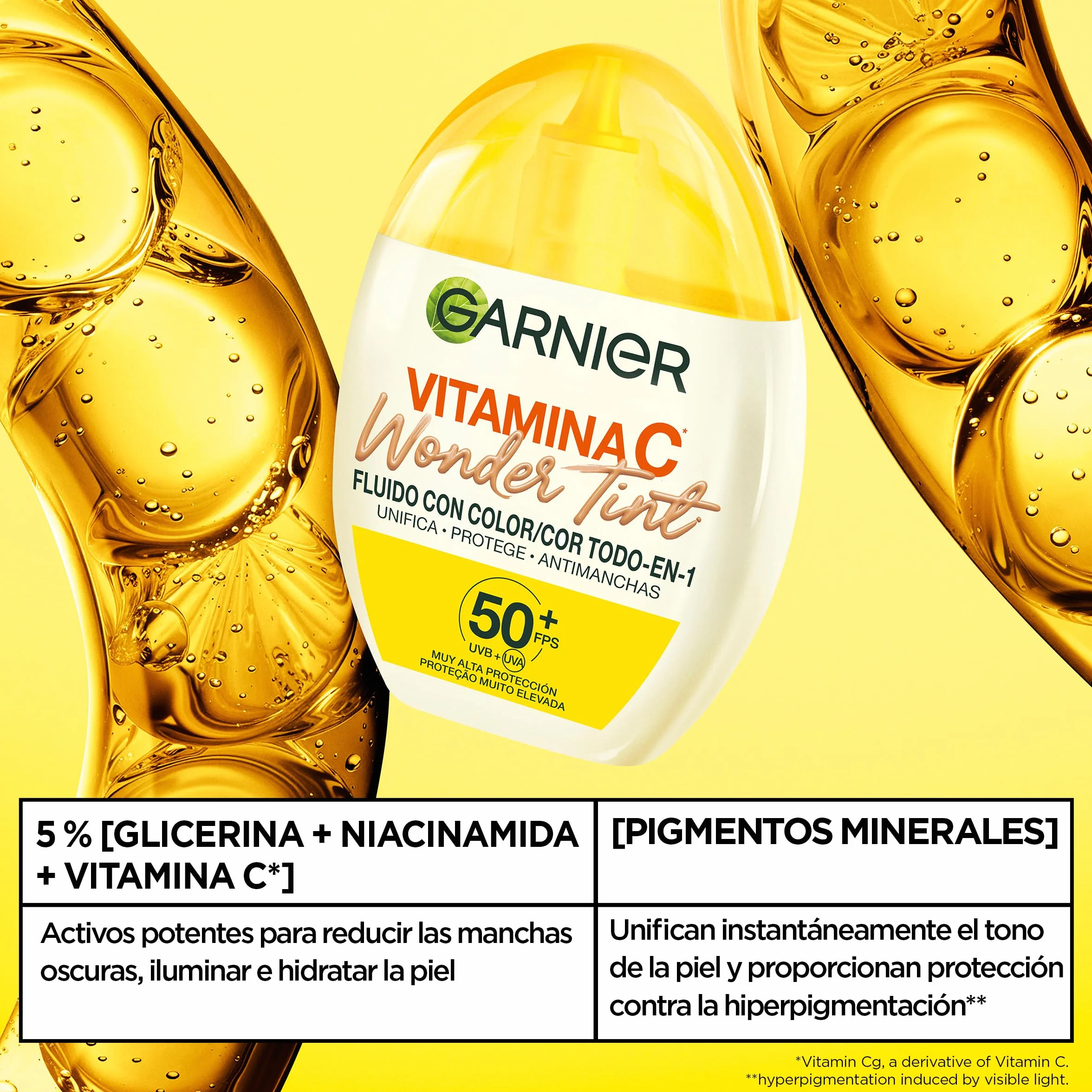 Garnier Vitamina C Wonder Tint BB Cream Tono Medio FPS50+ 40ML