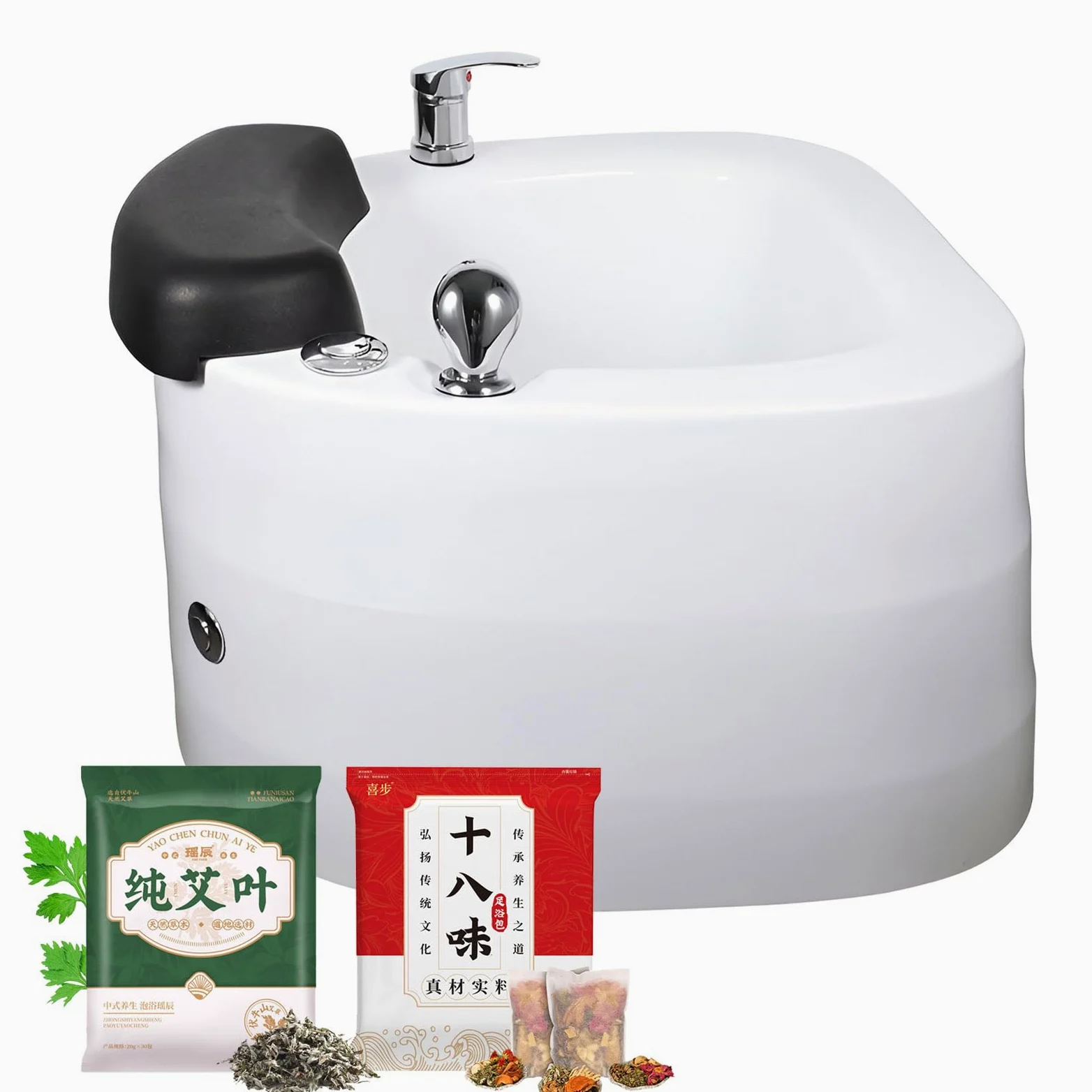 SPA de pies para pedicura, baño de pies acrílico con Masaje, Cuenco de pedicura con bañera portátil, SPA de pies con Calor y Masaje, Bomba Drenaje automático, inmersión Gran tamaño A