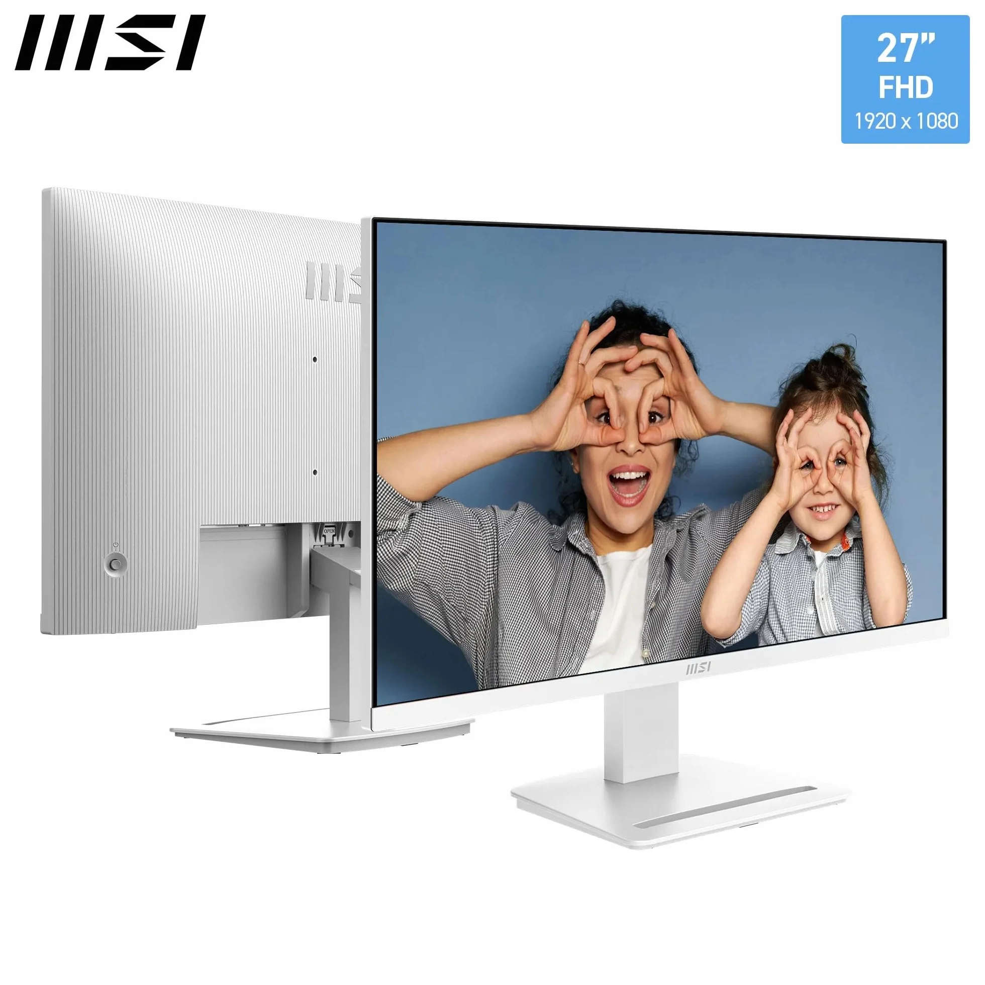 MSI Pro MP273WA Monitor 27" FHD 1920x1080 IPS 144Hz 1ms HDR Adaptive Sync Eye Care HDMI 2.0 DP 1.2a VESA Blanco