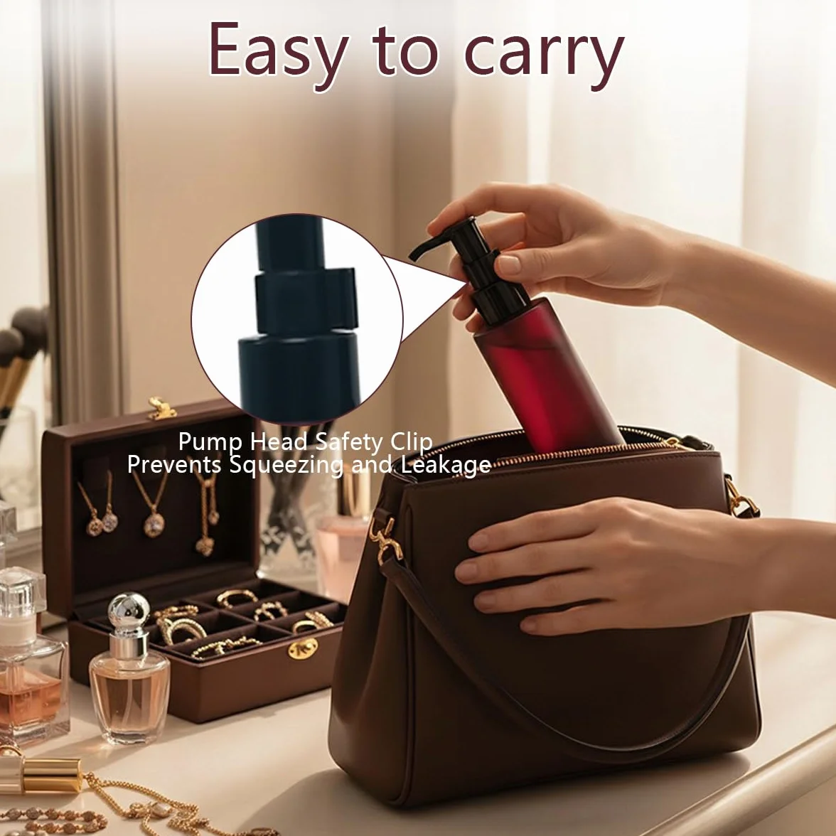 Botellas vacías de vidrio recargables 100 ml, dispensadores de jabón con bombas negras, rojo vino
