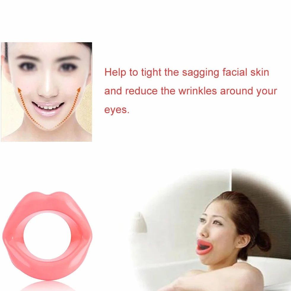 Silicona Entrenador de Labios Lifting Facial Tensor Muscular Antiarrugas