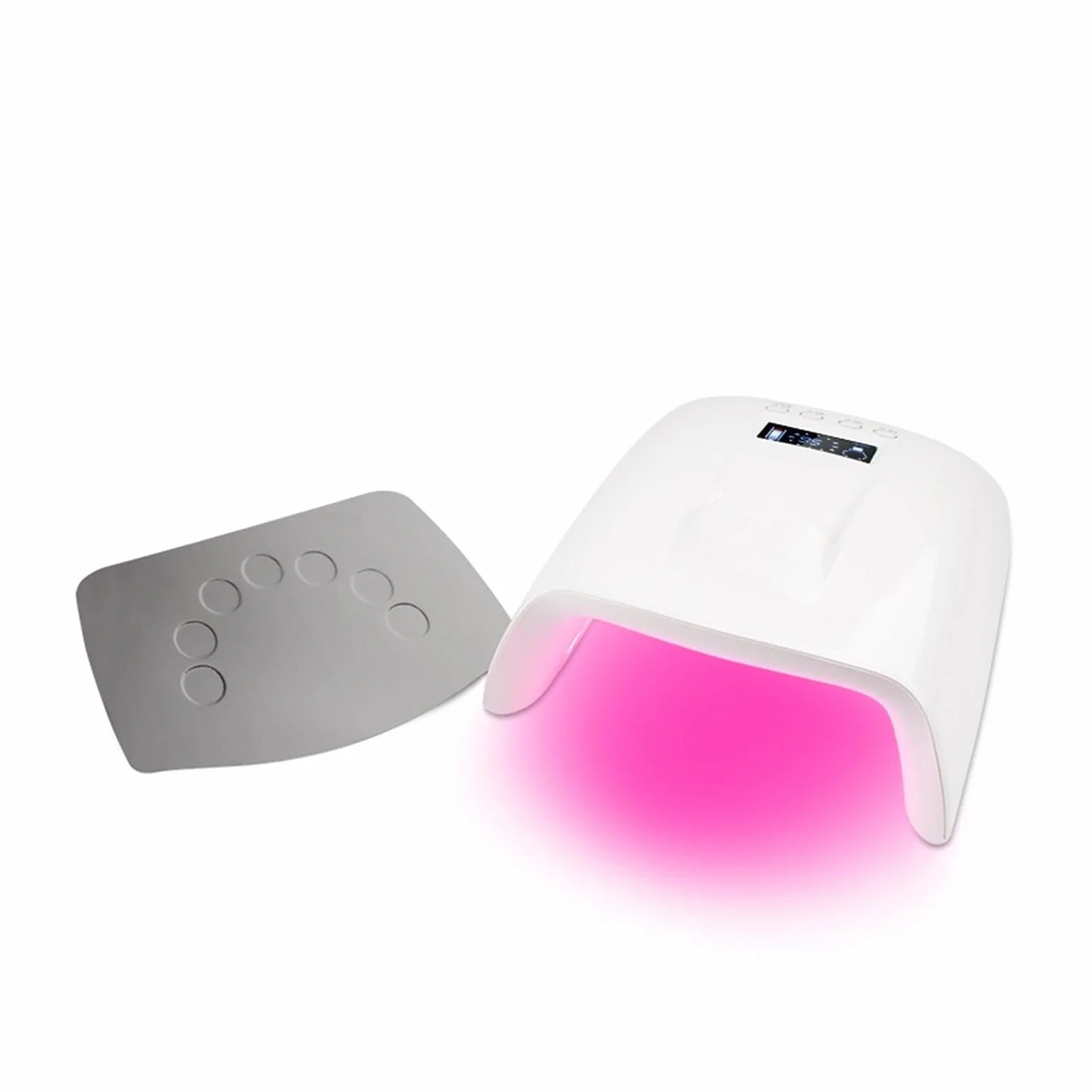 Lampara UV LED Uñas, Lámpara LED UV for uñas, luz roja inalámbrica, 60W, lámpara LED UV for uñas, for curar esmalte de Gel, inalámbrico con batería de litio, 60W Pro Light,para uñas de gel(Bianco)