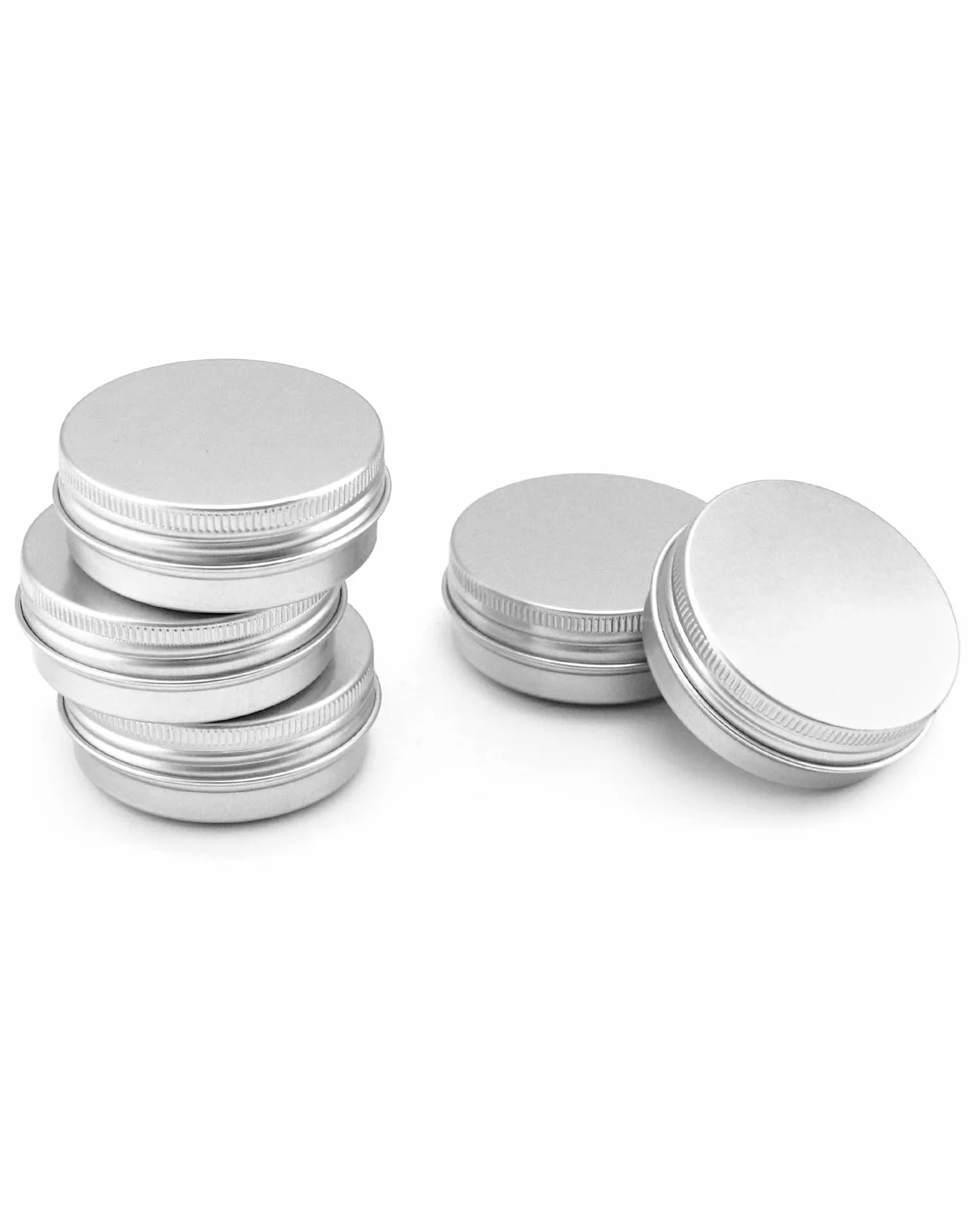 QWORK 30 tarros de Aluminio para Crema con Tapas, Redondos vacíos 30 ml