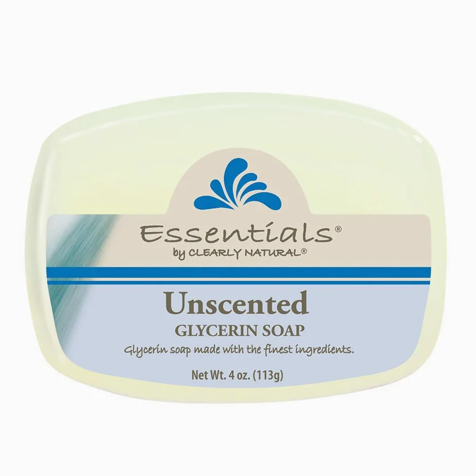 Clearly Natural Essentials Glycerin Bar Soap, Pack of 12, 4-Ounces Each