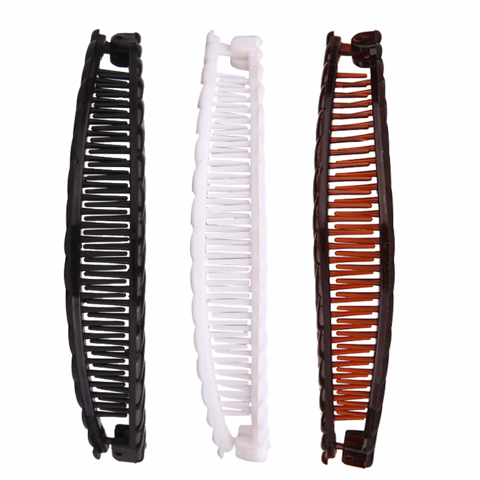 Banana Clip 4 Pinzas para el Cabello de Plátano Accesorios Vintage Peine de Cola de Pez