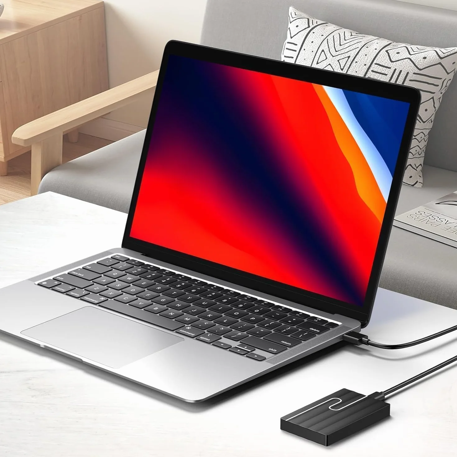 LUDEN'S 2TB Disco Duro Externo Ultra Slim 2.5" Portátil Negro