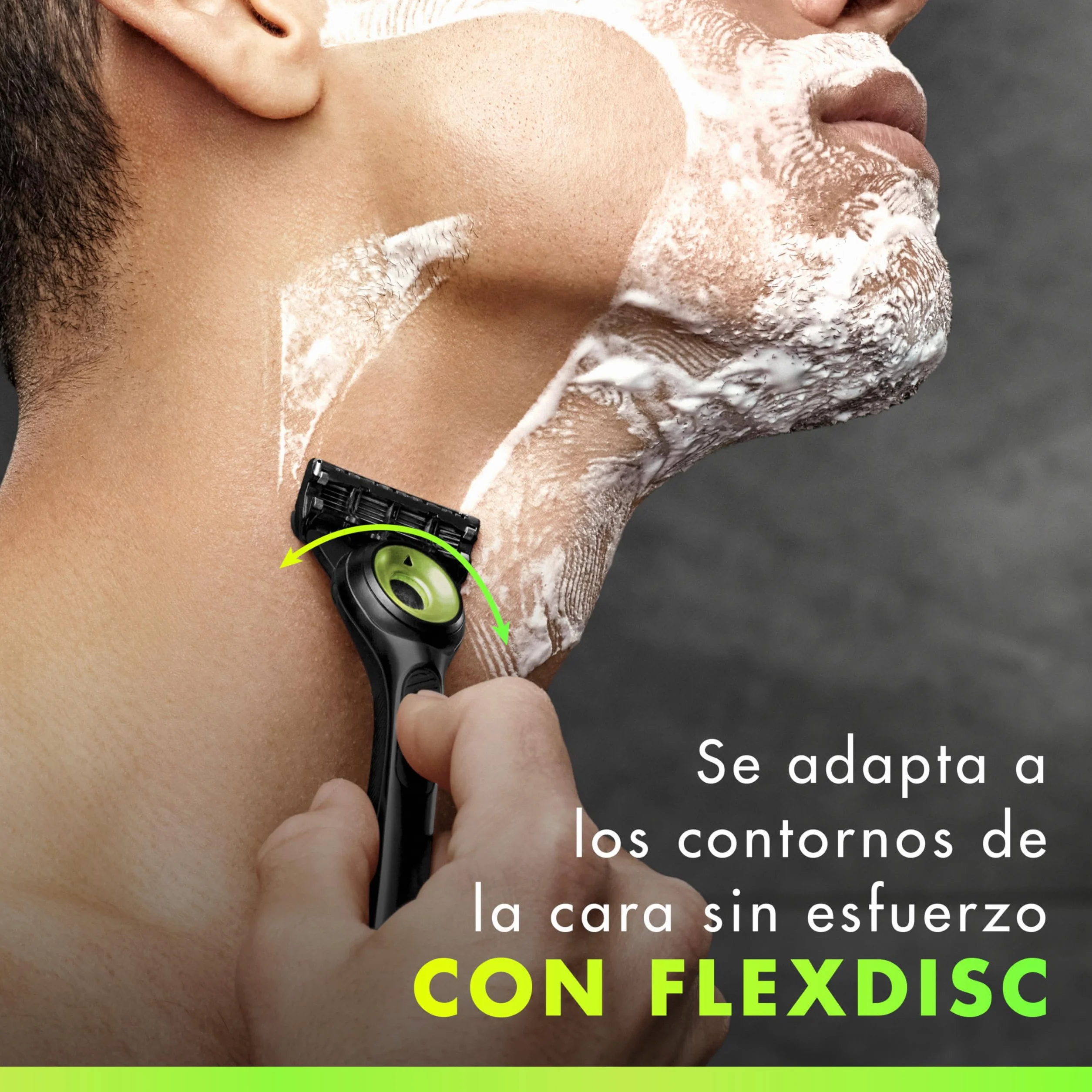GilletteLabs Maquinilla de Afeitar Neon Night Edition, 1 Mango de Metal con Barra Exfoliante Integrada, 2 Cuchillas de Recambio con Banda Lubricante, 1 Estuche de Viaje, 1 Colgador de Pared