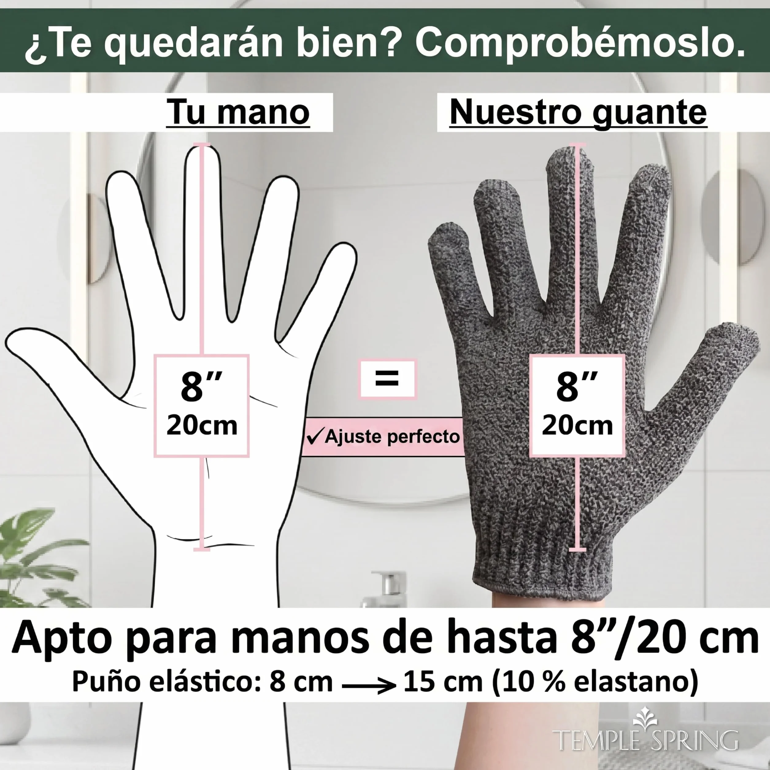 Guante Exfoliante Corporal Bambú Esponja Exfoliante Cuerpo Autobronceador Gris