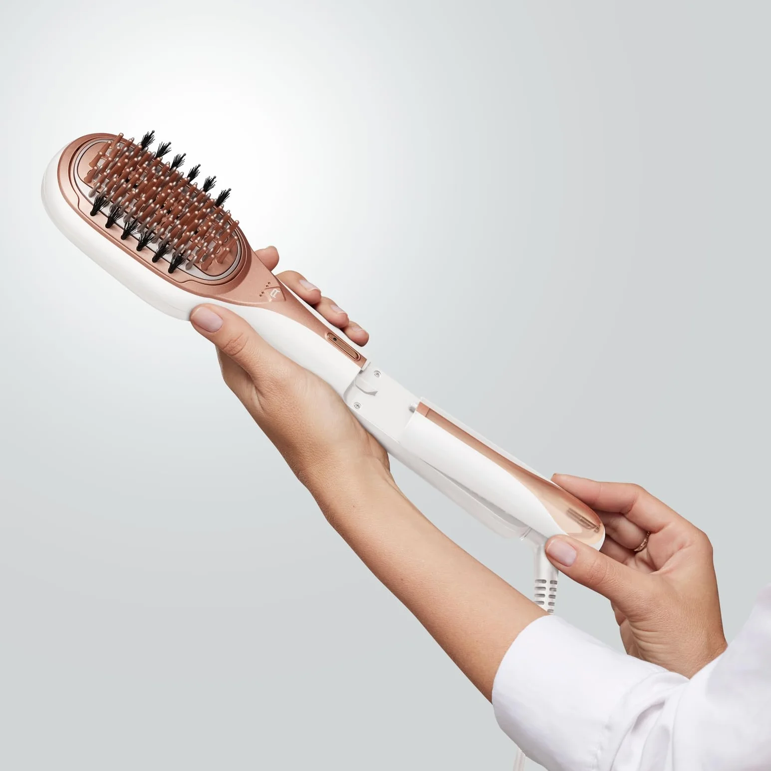 Rowenta Cepillo reparador a vapor CF9920 Thermal Care, cerdas naturales