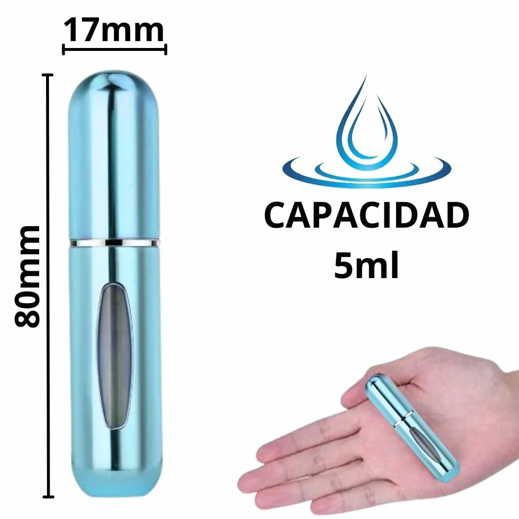 Atomizador Perfume Recargable 5ML, Mini Botella Rociadora Portátil, Pulverizador Colonia Sin Fugas, 3 PCS