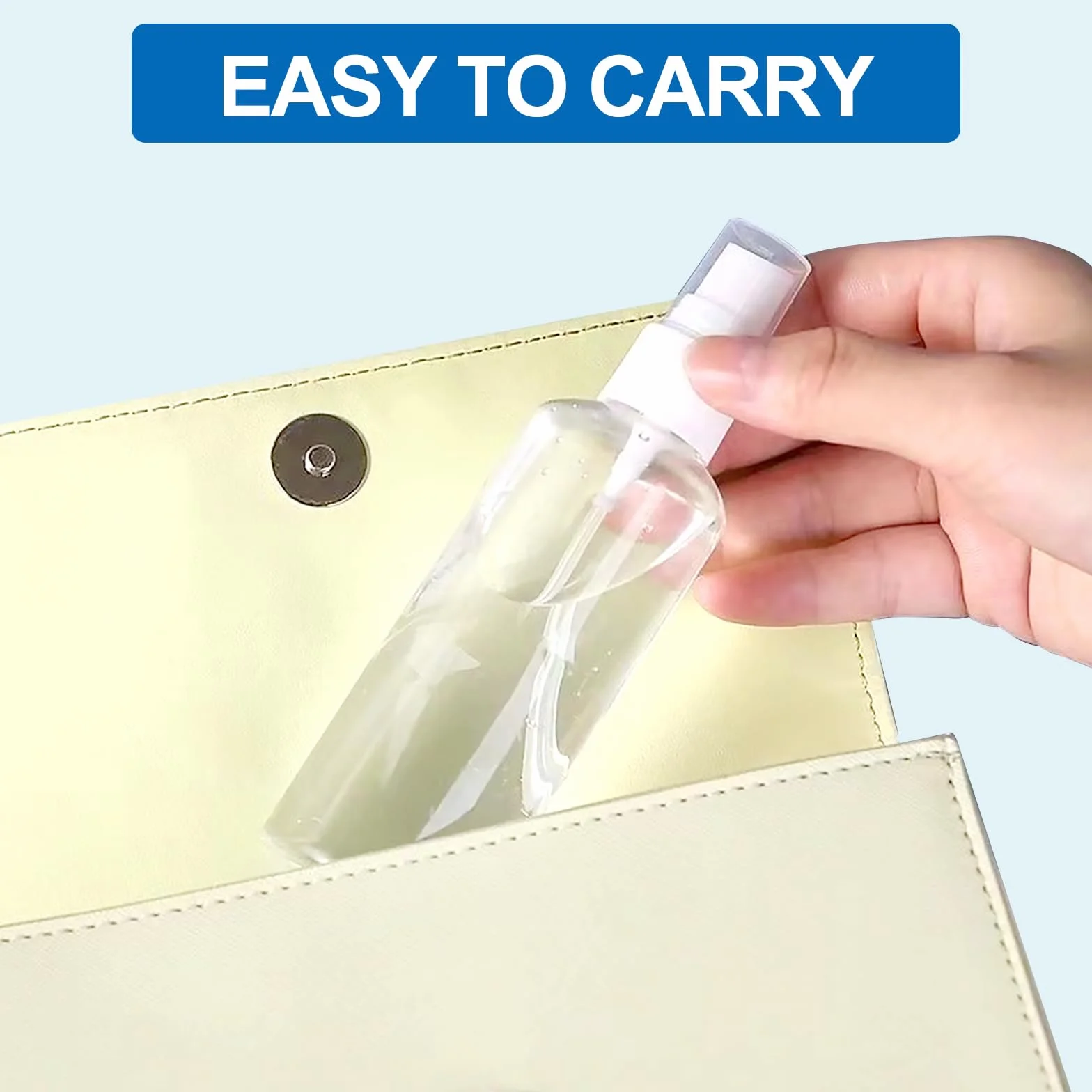 Redamancy 4 Piezas Bote Spray Pulverizador 100ml Transparente Pequeño Portátil Rellenable para Viajes Aceites Esenciales