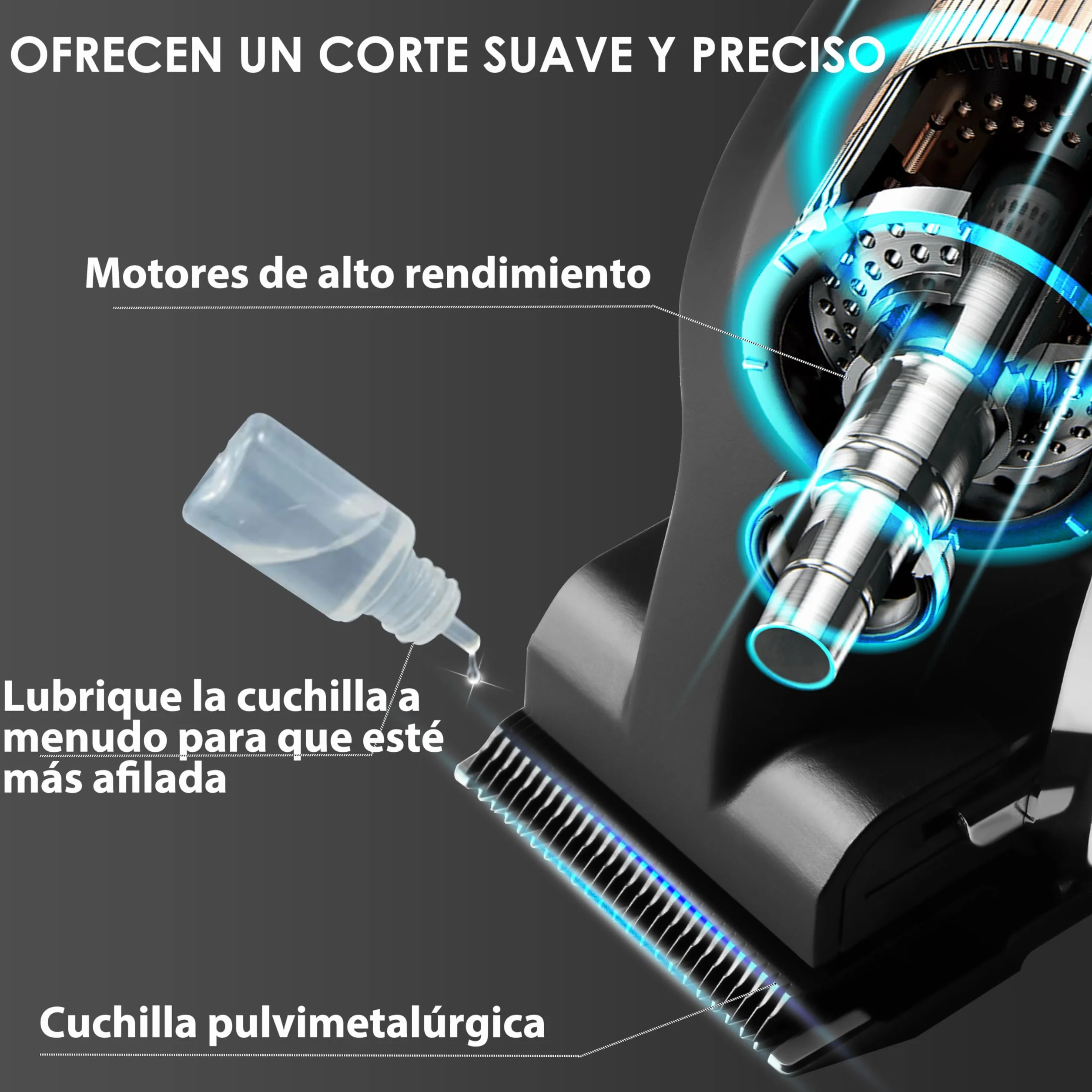 KEMEI 2296 Cortapelos Profesionales Inalámbrico con Cable Recortadora de Pelo y Barba