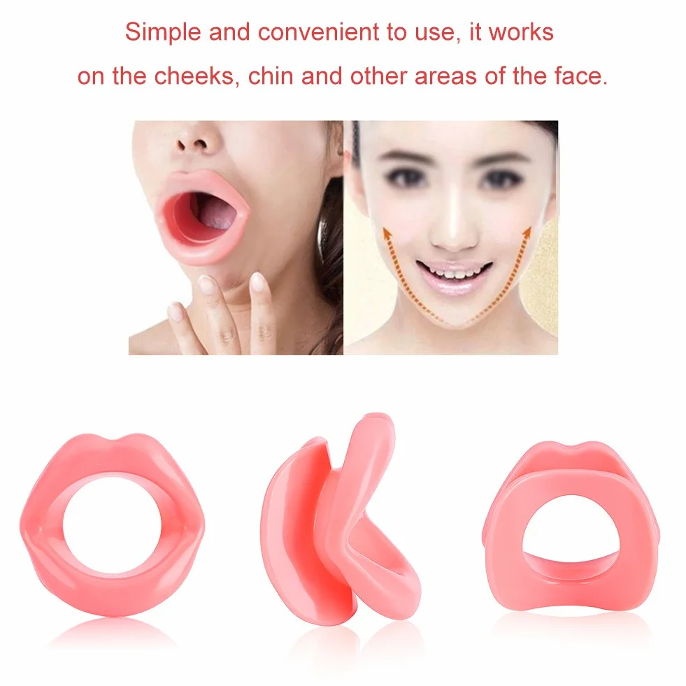 Silicona Entrenador de Labios Lifting Facial Tensor Muscular Antiarrugas