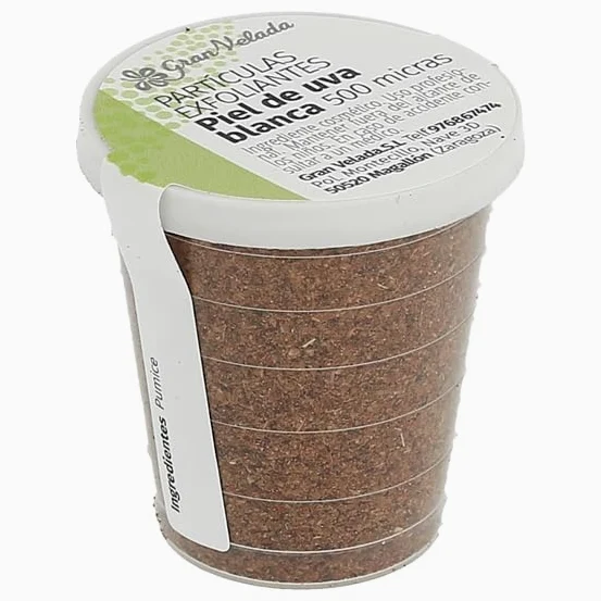 Partículas Exfoliantes de Piel de Uva Blanca 500 Micras | Ingredientes Naturales para Scrubs Faciales y Corporales | Alto Contenido en Vitaminas y Antioxidantes | 500 cc