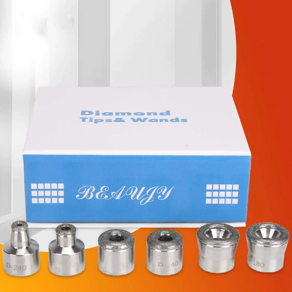 FRCOLOR Puntas de Reemplazo de Dermoabrasión de Diamante Metálico para Máquina de Belleza
