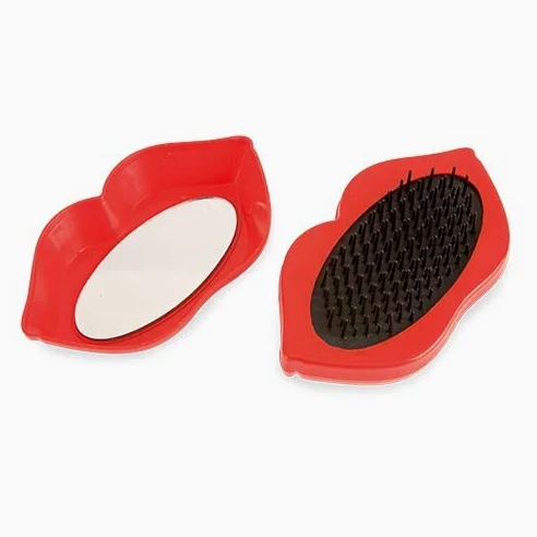 DISOK - Cepillo espejo "KISS". Originales espejos y cepillos para bodas, bautizos, comuniones, eventos, fiestas (50)