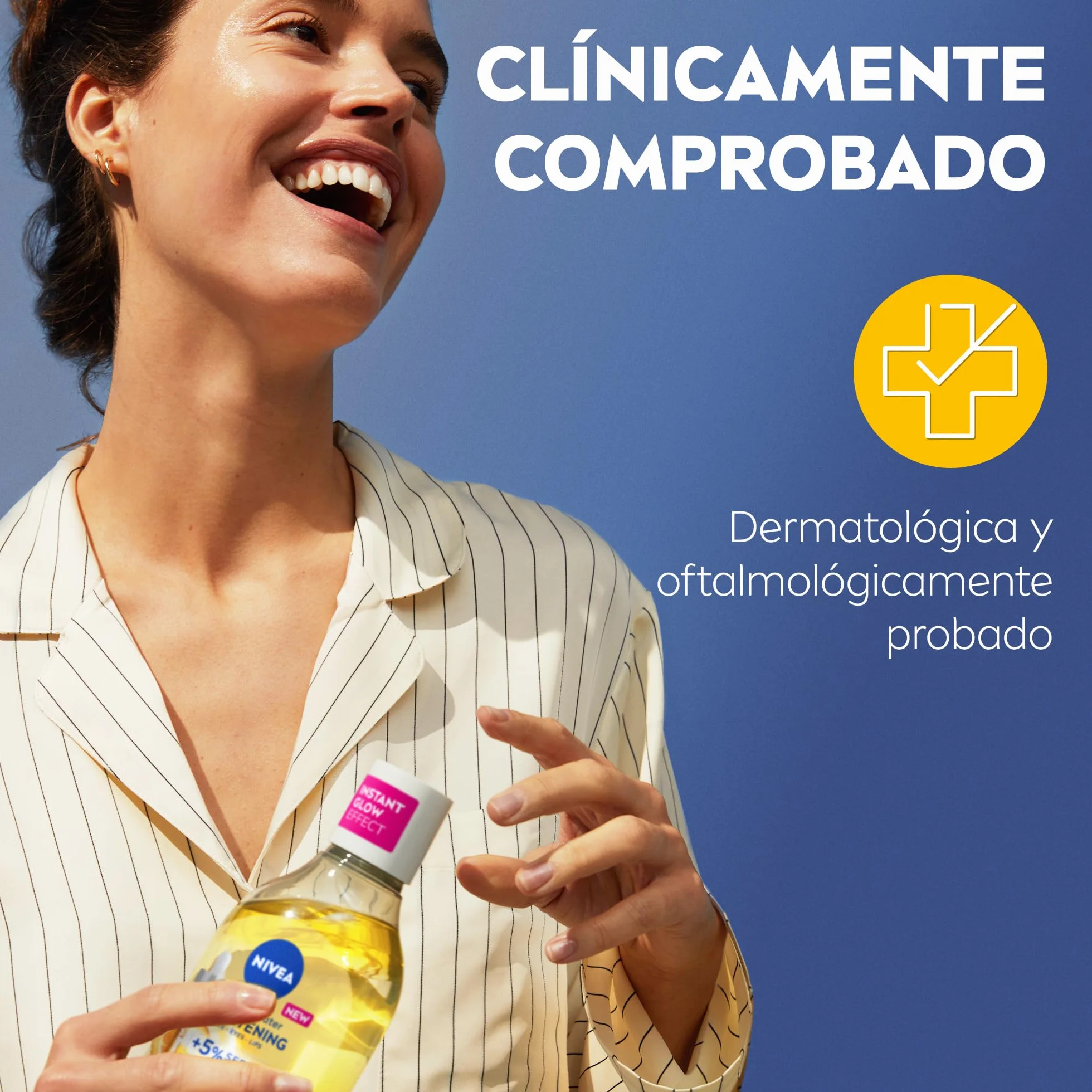 NIVEA Agua Micelar Bifásica Skin Glow 400 ml Limpiador Facial Desmaquillador