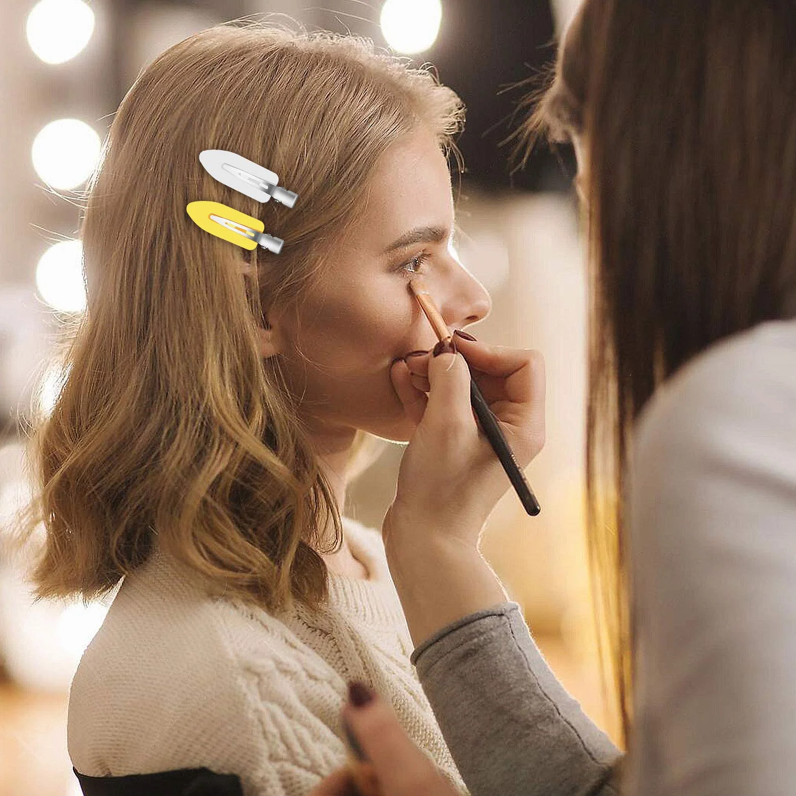 Pinzas para el Pelo sin Doblar Clips, Herramienta de Peinado para Mujeres Niñas